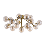 Lampadario-Contemporaneo-Dallas-Metallo-Oro-20-Luci-Diffusori-Ambra