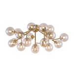 Lampadario-Contemporaneo-Dallas-Metallo-Oro-20-Luci-Diffusori-Ambra