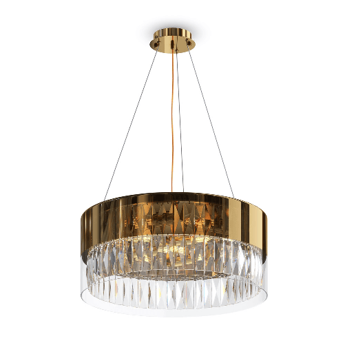 Lampadario-Contemporaneo-Wonderland-Acciaio-Oro-6-Luci-Diffusori-Vetro