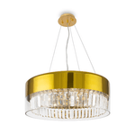 Lampadario-Contemporaneo-Wonderland-Acciaio-Oro-6-Luci-Diffusori-Vetro