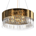 Lampadario-Contemporaneo-Wonderland-Acciaio-Oro-6-Luci-Diffusori-Vetro