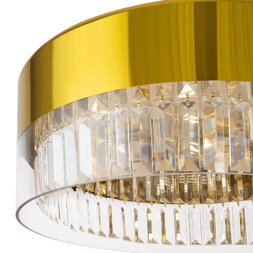 Lampadario-Contemporaneo-Wonderland-Acciaio-Oro-6-Luci-Diffusori-Vetro