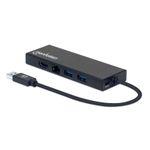 Manhattan 152846 replicatore di porte e docking station per laptop USB tipo A Nero (USB-A Dock/Hub Ports x5 Ethernet HDM