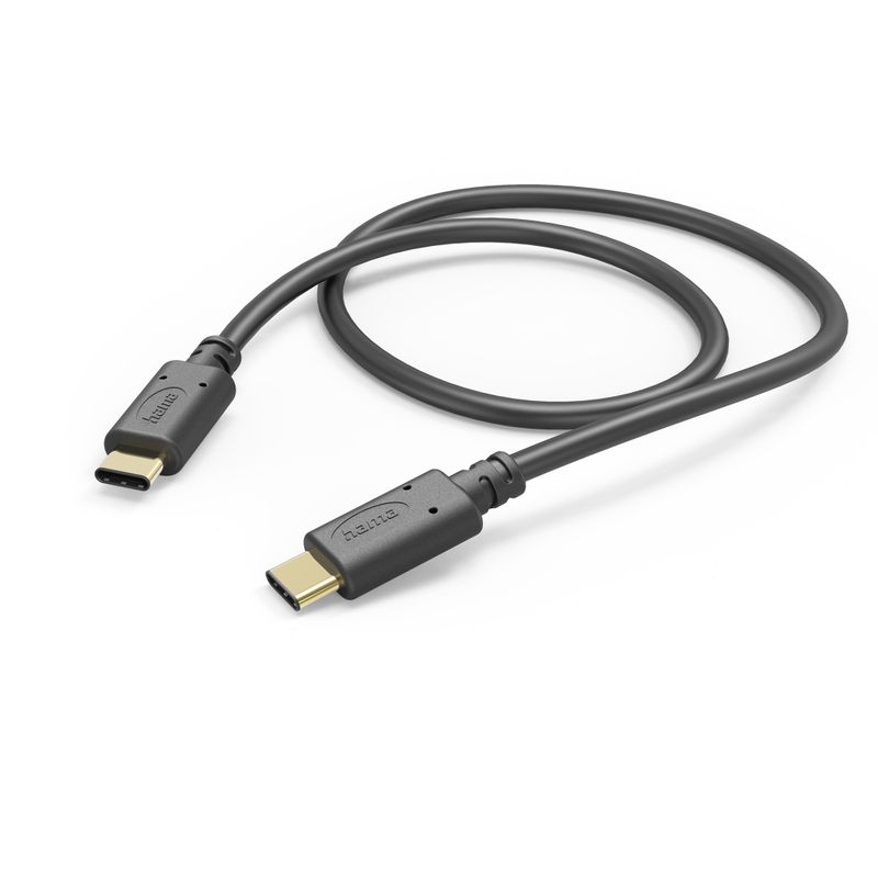 Hama-USB-C-to-USB-C-Quick-Charging-Cable-USB-2.0-1-Metre-Black