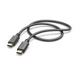 Hama-USB-C-to-USB-C-Quick-Charging-Cable-USB-2.0-1-Metre-Black