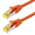 Helos S/FTP (PIMF) CAT 6a 10m cavo di rete Arancione Cat6a SF/UTP (S-FTP)