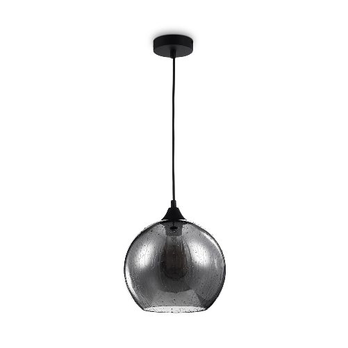 Sospensione-Contemporanea-Bergen-Metallo-Nero-1-Luce-Diffusore-FumA-