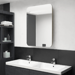 vidaXL Armadietto Bagno con Specchio e LED Rovere 60x11x80 cm