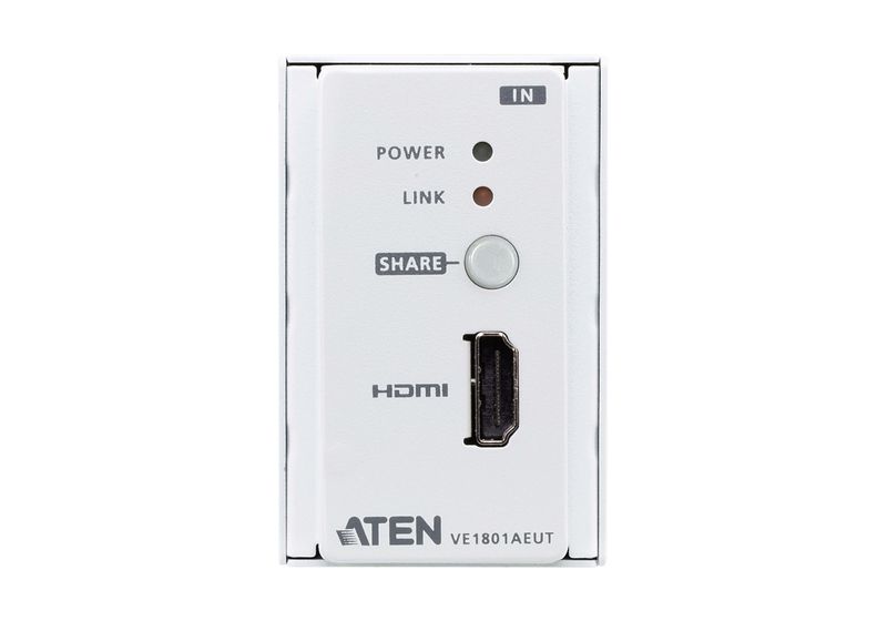 ATEN-Trasmettitore-HDMI-HDBaseT-Lite-con-placca-a-parete-EU---PoH