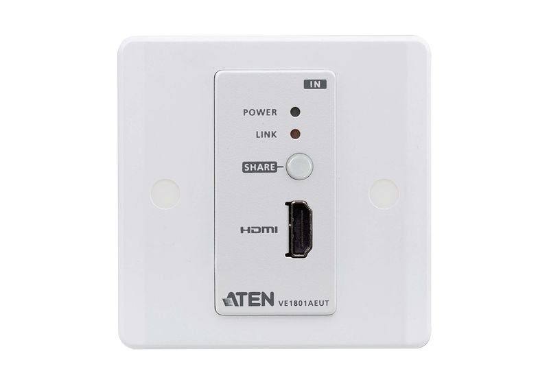 ATEN-Trasmettitore-HDMI-HDBaseT-Lite-con-placca-a-parete-EU---PoH