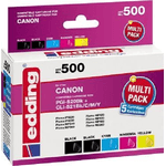 Edding cartucce per stampante edding EDD-500 nero ciano magenta giallo compatibili con Canon PGI-520 BK CLI