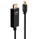 Lindy 40921 cavo e adattatore video 1 m Mini DisplayPort HDMI Nero (1M ACTIVE MINI DISPLAYPORT TO HDMI C)