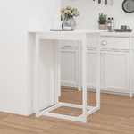 Tavolo da Bar Bianco 80x80x110 cm in Legno Massello di Pino