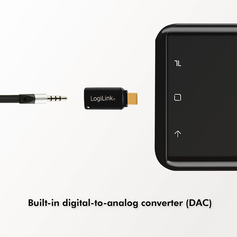 LogiLink-UA0356-adattatore-per-inversione-del-genere-dei-cavi-USB-C-35-mm-Nero--Logilink-USB-C-to-3.5mm-Adapter-DAC---Bl