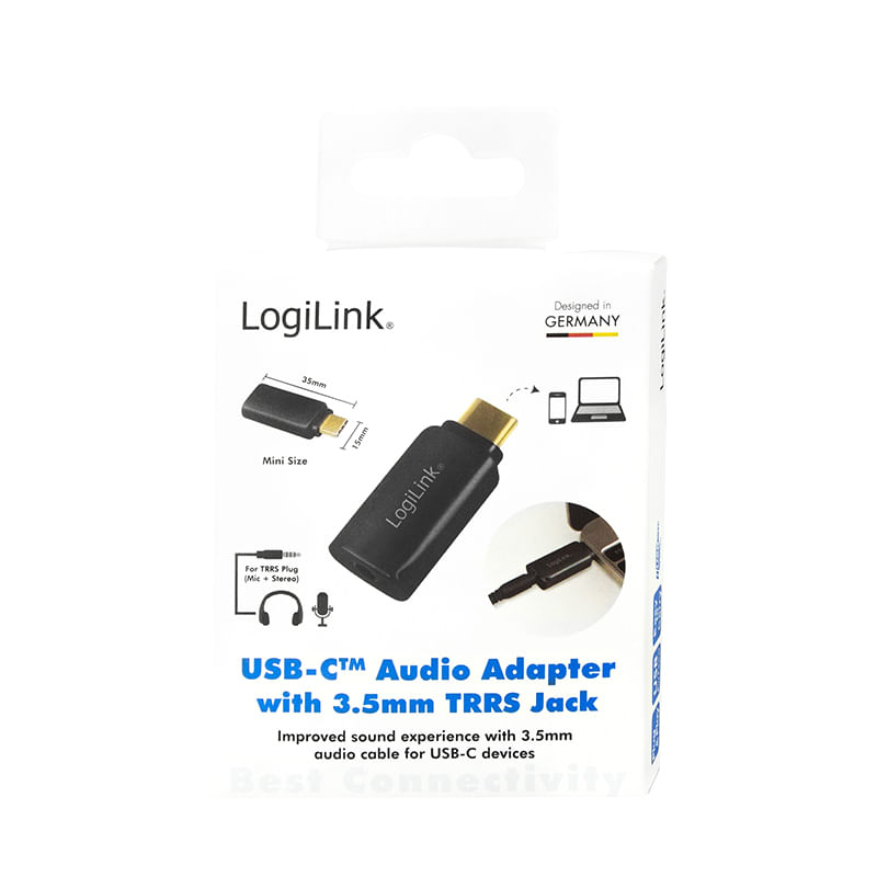 LogiLink-UA0356-adattatore-per-inversione-del-genere-dei-cavi-USB-C-35-mm-Nero--Logilink-USB-C-to-3.5mm-Adapter-DAC---Bl