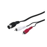 Goobay Wentronic AVK 114-150 15 m - 5 pin DIN - 2 x RCA - maschio/maschio - nero (50014)