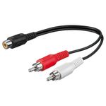 Goobay Wentronic goobay AVK 108-0020 - Splitter audio - RCA x 2 (M) a RCA (W) - 20 cm (50008)