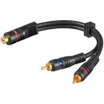 Goobay 50375 cavo audio 0,2 m RCA 2 x RCA Nero