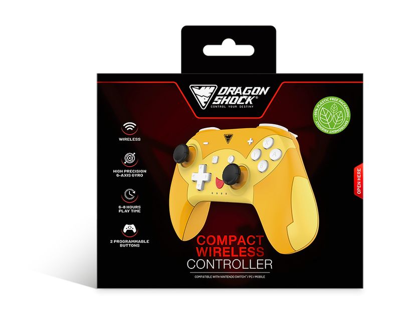 Dragonshock-PopTop-Compact-Arancione-Rosso-Giallo-Bluetooth-Gamepad-Nintendo-Switch