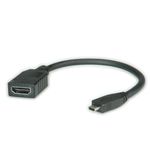 VALUE HDMI - Micro HDMI 0.15 m cavo HDMI 0,15 m HDMI tipo A (Standard) HDMI tipo D (Micro) Nero