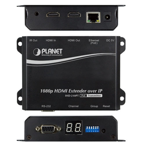 PLANET-IHD-210PT-moltiplicatore-AV-Trasmettitore-AV-Nero--HDMI-Extender-Transmitter---over-IP-with-PoE---High-Defini---D