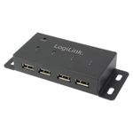 LogiLink UA0141A hub di interfaccia 480 Mbit/s Nero