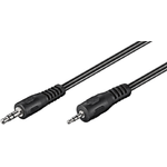 Microconnect AUD3525LL2 cavo audio 2 m 3.5mm 2.5mm Nero (Minijack Cable 2 meter - Audio AUX adapter Cable 3.5 - mm to 2.