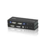 Aten Typ KVM-Extender  Monitor 2x DVI (Dual-Link)  Tastatur/Maus USB  Audio  Lautsprecher Mikrofon  LAN 2x 100Base