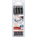 Edding 140 S marcatore permanente Punta sottile Nero, Blu, Verde, Rosso 4 pz