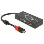 Delock Splitter USB di tipo C (modalit  DP Alt)  1 x HDMI 1 x uscita VGA