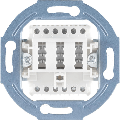 Telefon-Anschludose-TAE-NFN--ohne-Abdeckung--reinwei-RAL9010--Unterputz