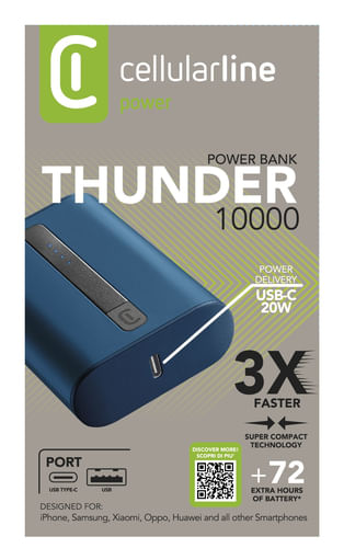 Cellularline-Power-Bank-THUNDER-10000