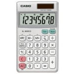 Casio SL-305ECO calcolatrice Tasca Calcolatrice di base Argento, Bianco