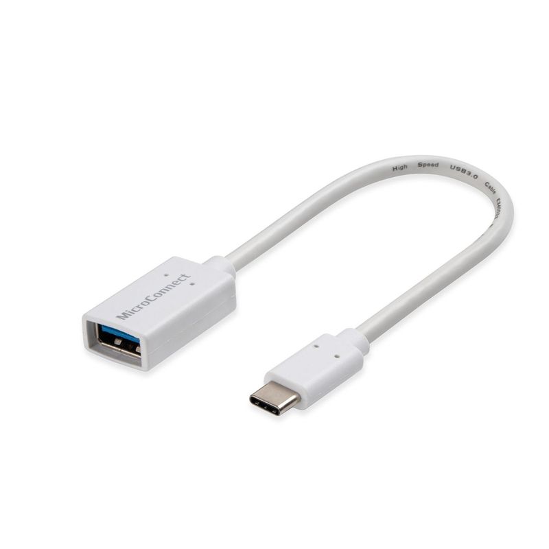 Microconnect-USB3.1CAF02W-cavo-USB-02-m-USB-3.2-Gen-1-3.1-Gen-1-USB-C-USB-A-Bianco--USB-C-to-USB3.0-A-adapter---0.2m-Whi