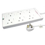 Microconnect GRU006WUK-SWITCH prolunghe e multiple 2 m 6 presa(e) AC Bianco