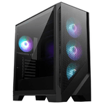 MSI MAG FORGE 321R AIRFLOW computer case Midi Tower Nero, Trasparente