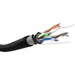 Goobay Wentronic goobay - Cavo di rete - 1000 m - SF/UTP - CAT 5e - rotondo robusto - nero (57296)