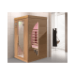 Sauna infrarossi tre posti 120x105cm, cromoterapia, ozono, radio legno hemlock Sicorage Faltresa