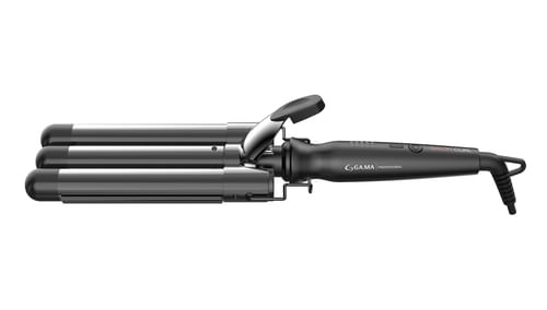 GA.MA-Triferro-Salon-Curl-Gama-ideale-per-realizzare-ricci-impeccabili-su-capelli-lunghi-e-folti-3-tubi-da-25-mm-tubo-extra-lungo-da-170-mm-Tecnologia-Silk-Chrome-Riscaldamento-veloce-Rivestimento-Nano-Silver-Temperatura-regolabile-da-130-a-210°C-Display-LED-Cavo-Lungo-3-metri-Funzione-Auto-Spegnimento-dopo-60-minuti