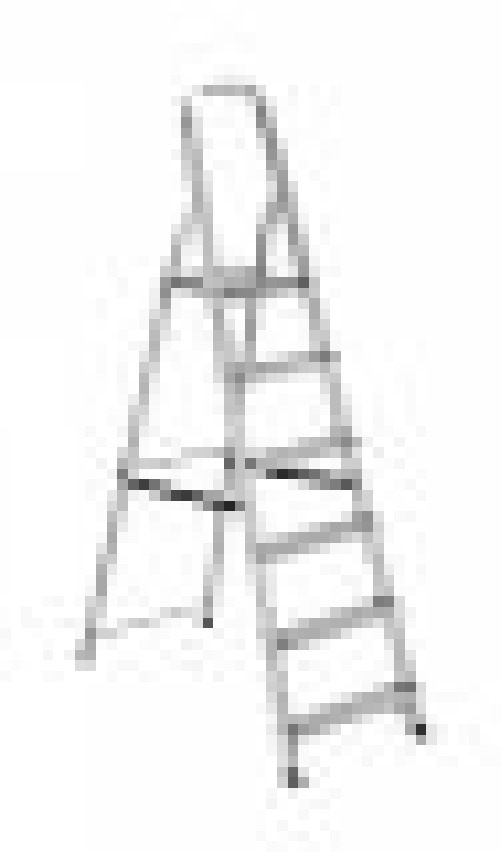 Scala in alluminio 6 gradini antiscivolo 105x47x172h cm Fredi Revete