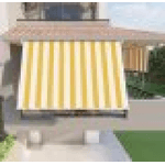 Tenda da sole a caduta con bracci 250cm telo impermeabile giallo e bianco Golisa