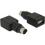 Delock Anschlsse 1x PS/2 Stecker  1x USB Typ-A Buchse  Fr USB Maus Anschluss Adapter an PS/2 (grn