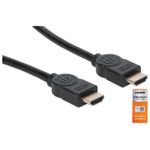 Manhattan 355346 cavo HDMI 18 m HDMI tipo A Standard Nero (HDMI Cable with Ethernet 4K60Hz Premium High Speed 1.8m Male