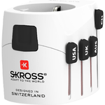 Skross PRO adattatore per presa di corrente Universale Bianco