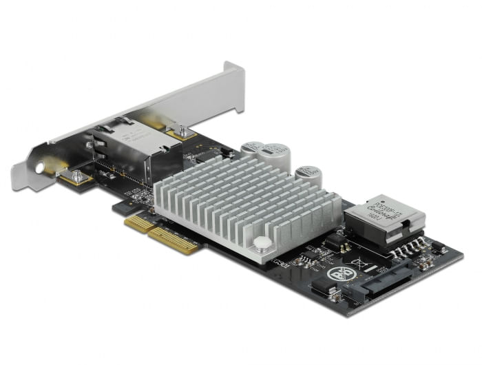 DeLOCK-PCI-Express-Card-to-1-x-10GBase-T-LAN-PoE--RJ45---Netzwerkadapter---PCIe-3.0-x4---10Gb-Ethernet--PoE--