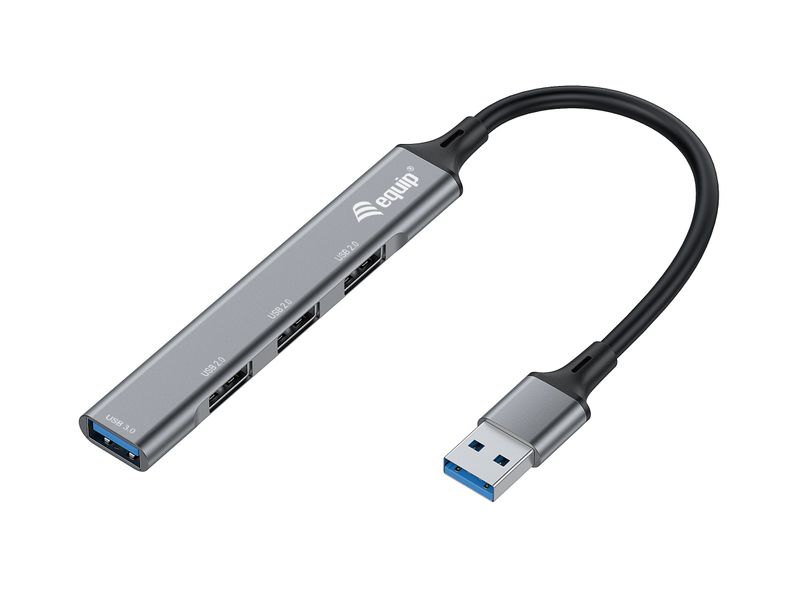 Equip-128960-hub-di-interfaccia-USB-3.2-Gen-1--3.1-Gen-1--Type-A-5000-Mbit-s-Nero-Grigio