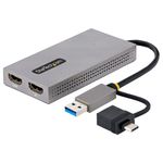 StarTech.com Adattatore USB 3.0 a HDMI, Scheda Video Esterna USB 3.0 a Doppio HDMI (1x 4K30Hz/1x 1080p)