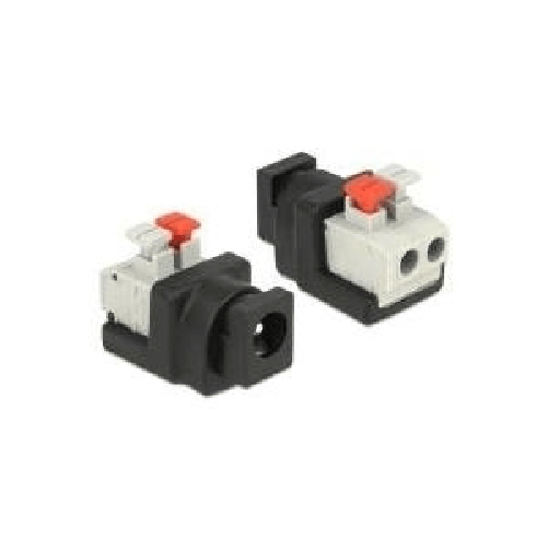 Delock-Adattatore-jack-DC-55-x-21-mm--morsettiera-con-pulsanti-a-2-pin