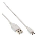 InLine Cavo Micro-USB 2.0 - Da spina USB-A a spina Micro-B - bianco - 5 m