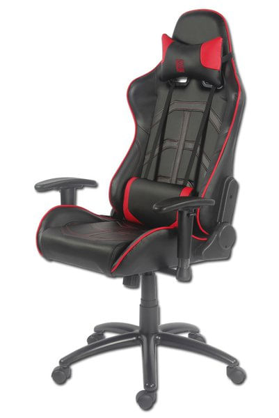 Sedia-da-gaming-LC-POWER-ergonomica-nera-rossa-portata-max